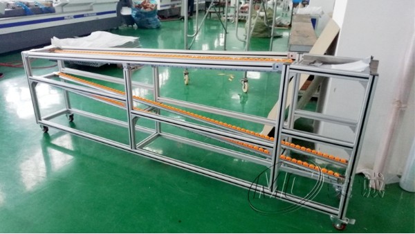 鋁型材流利條移動貨架 鋁型材流利條移動貨架